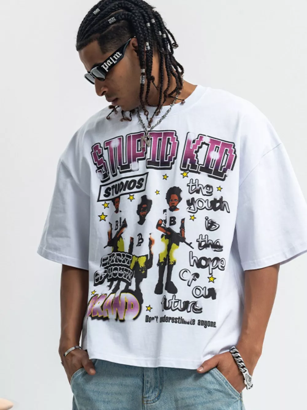 Men's Graphic Round Neck Short Sleeve T-Shirt, image 7