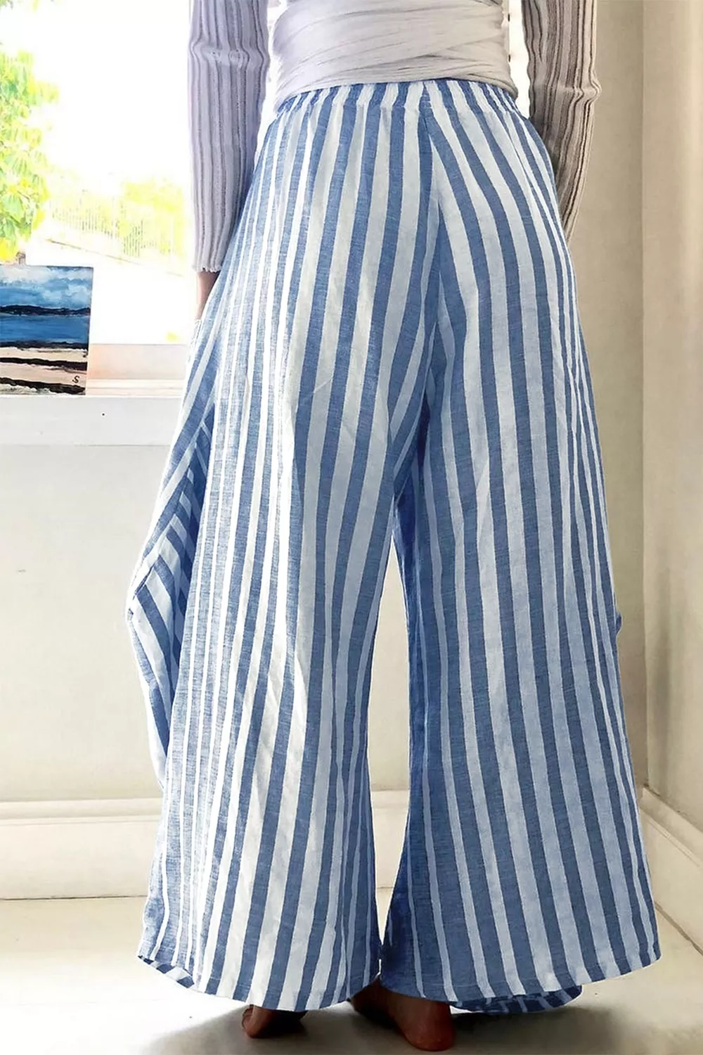 Striped Wide-Leg Pants, image 2