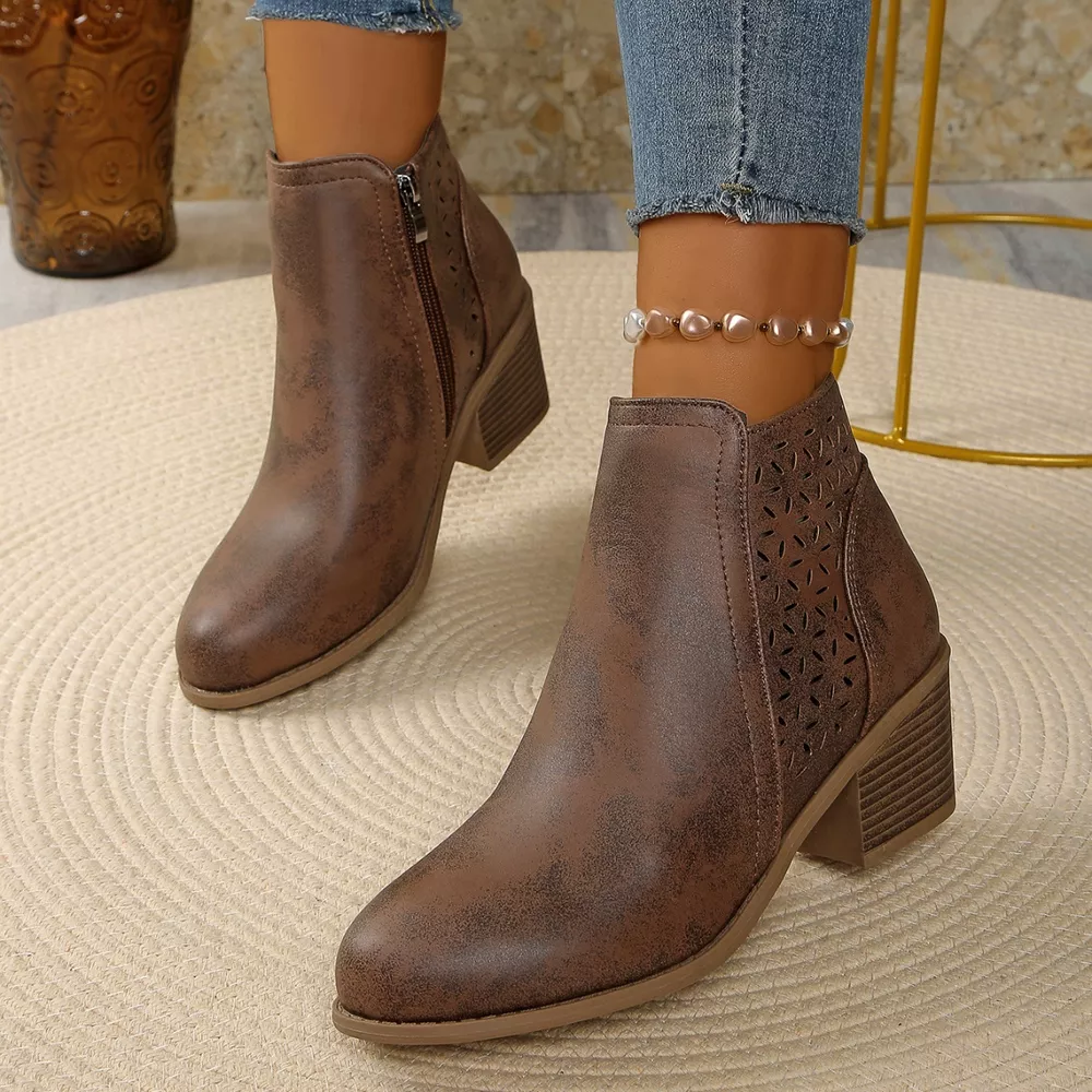Point Toe Block Heels Boots, image 13