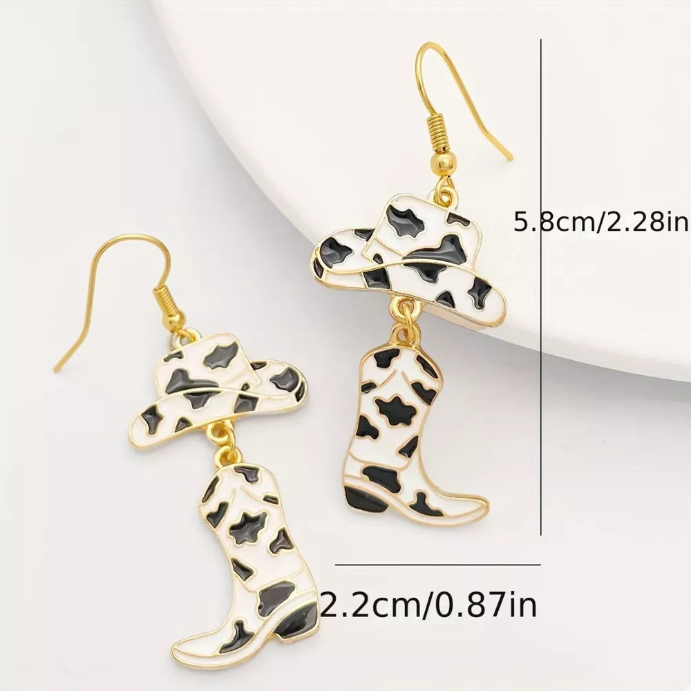 Cowboy Hat and Boot Dangle Earrings, image 4