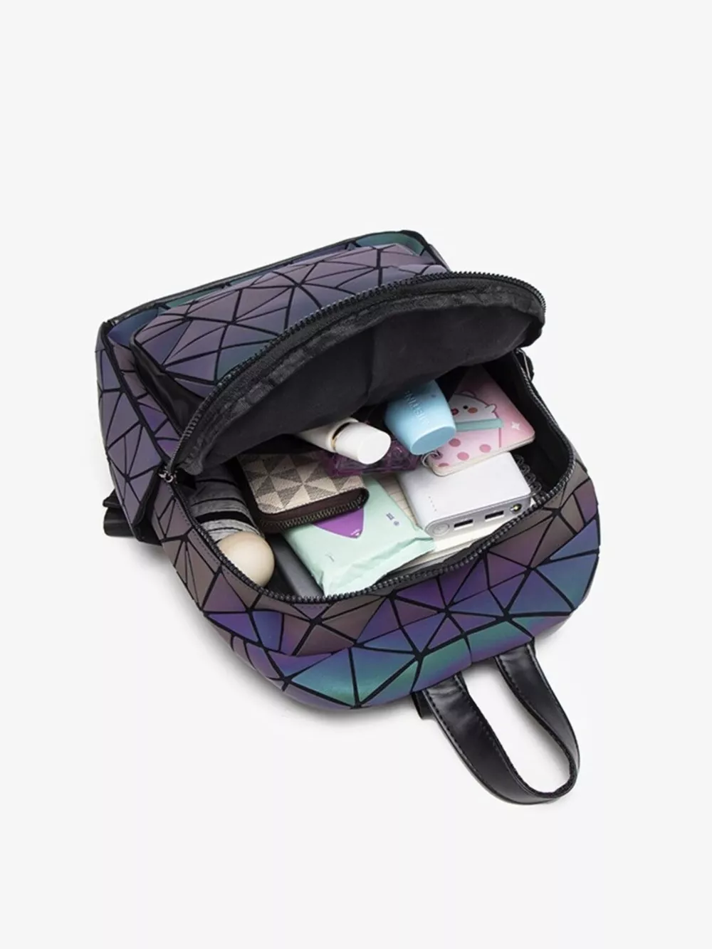 Geometric Adjustable Strap Backpack Bag, image 10