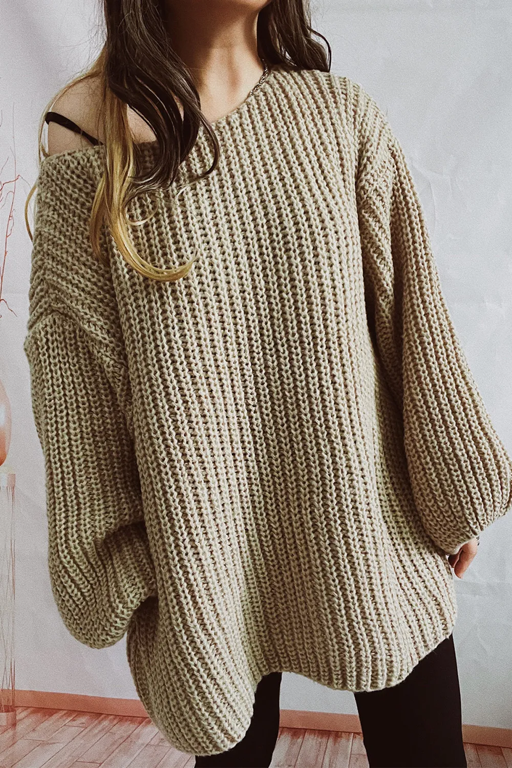 Boat Neck Dropped Shoulder Mini Sweater Dress, image 14