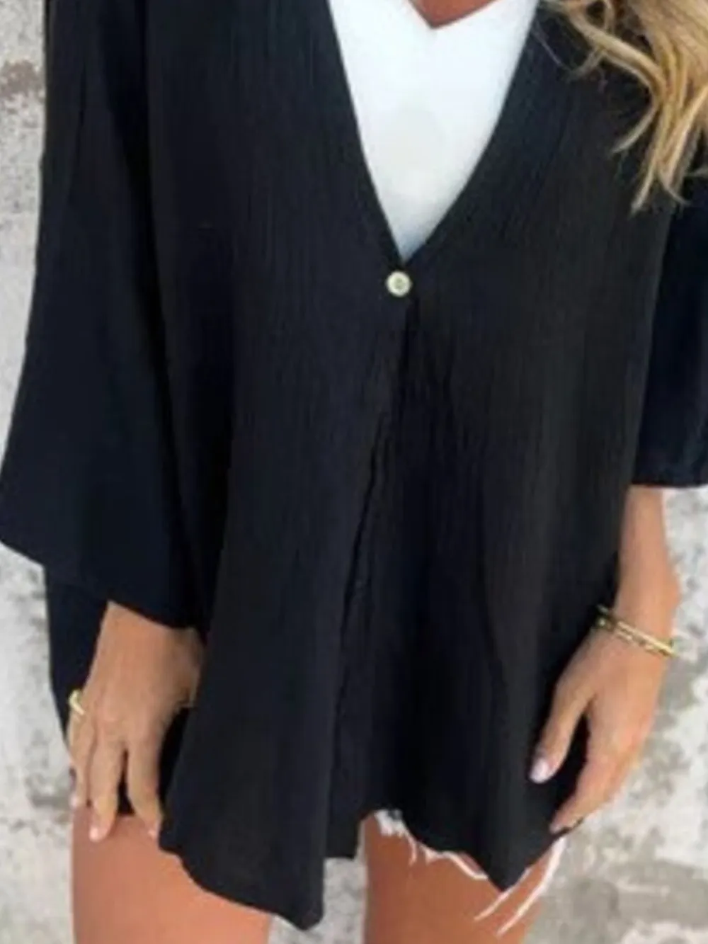 Full Size Oversized Button-Up Cardigan Plus Size, image 6