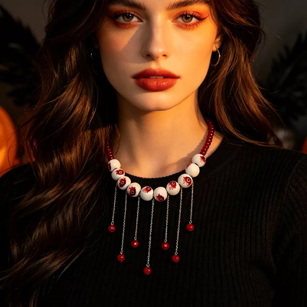 Halloween Gothic Eyeball Necklace, image 2