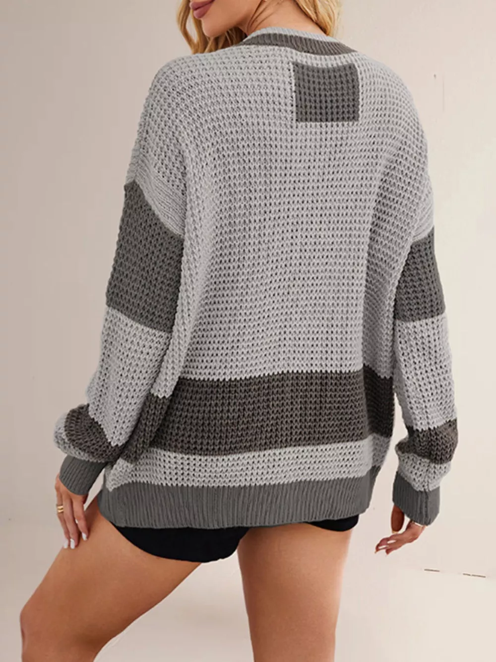 Color Block V-Neck Cardigan, image 8