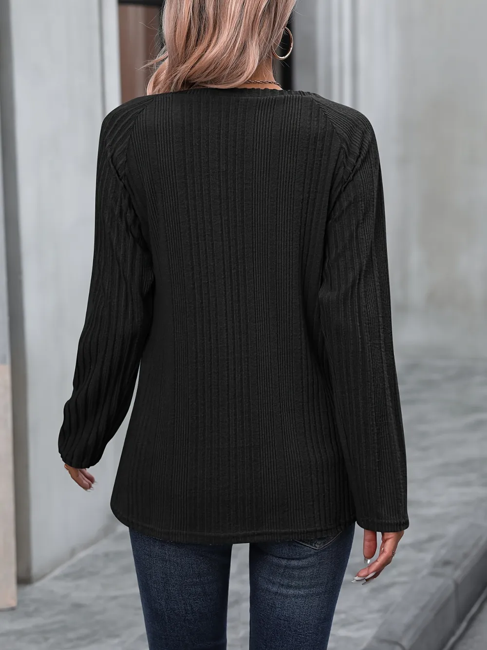 Round Neck Long Sleeve T-Shirt, image 5