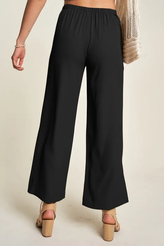 Wide Leg Mid-Rise Pants, image 2