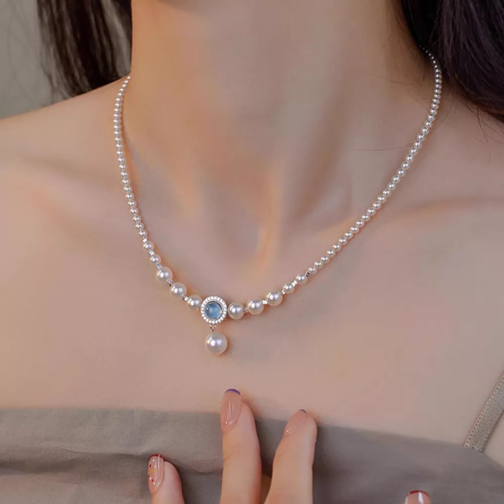 925 Sterling Silver Pearl Necklace