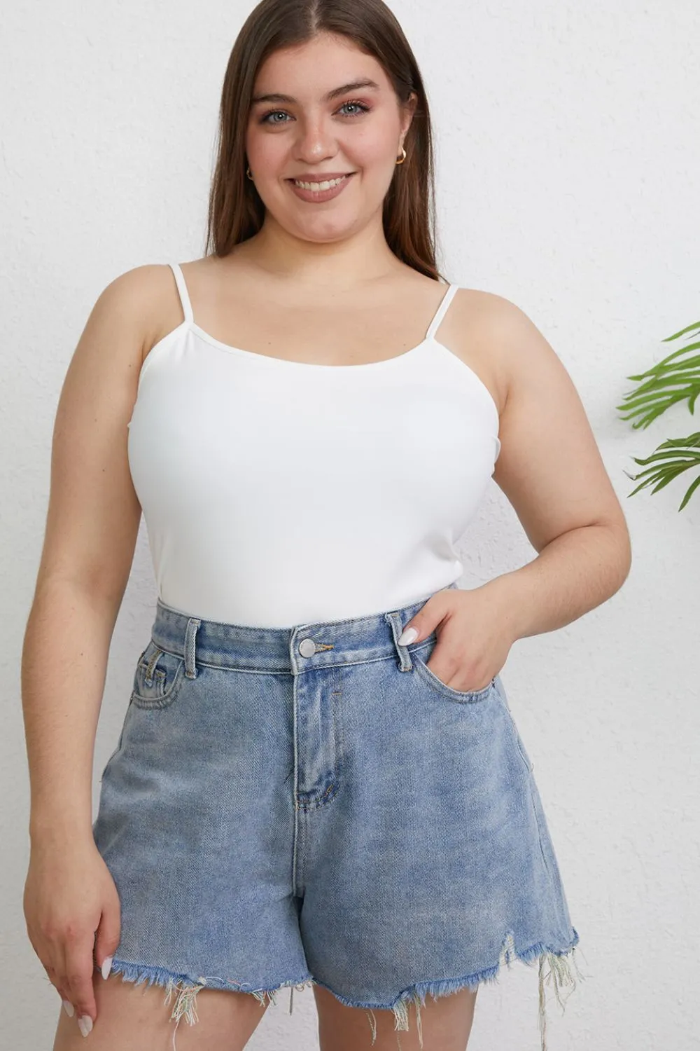 Full Size Round Neck Slim Cami Plus Size, image 18