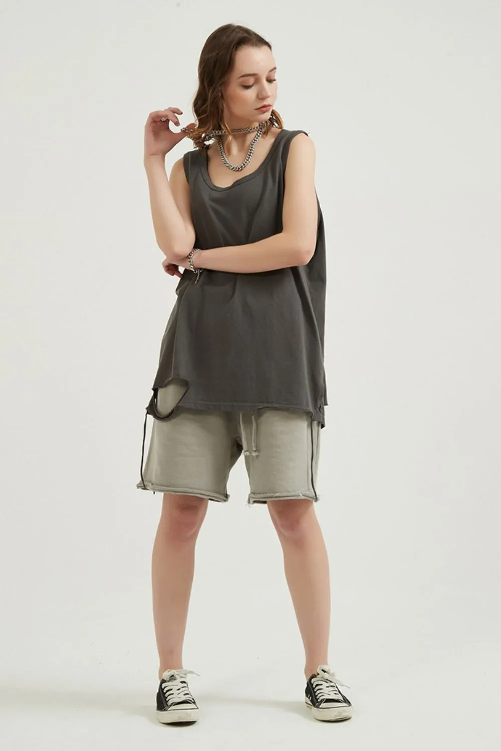 Men's Round Neck Wide Strap Tank, image 12
