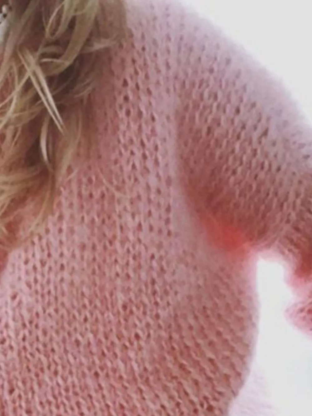 Fuzzy Round Neck Sweater, image 3