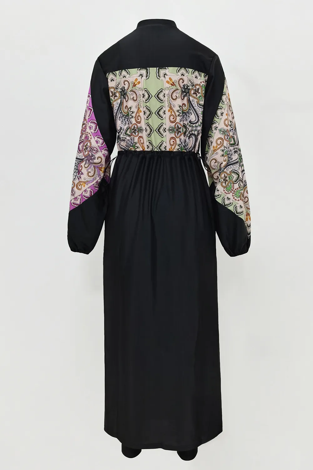 Cap, Drawstring Printed Long Sleeve Dress and Pants Swim Set, image 14