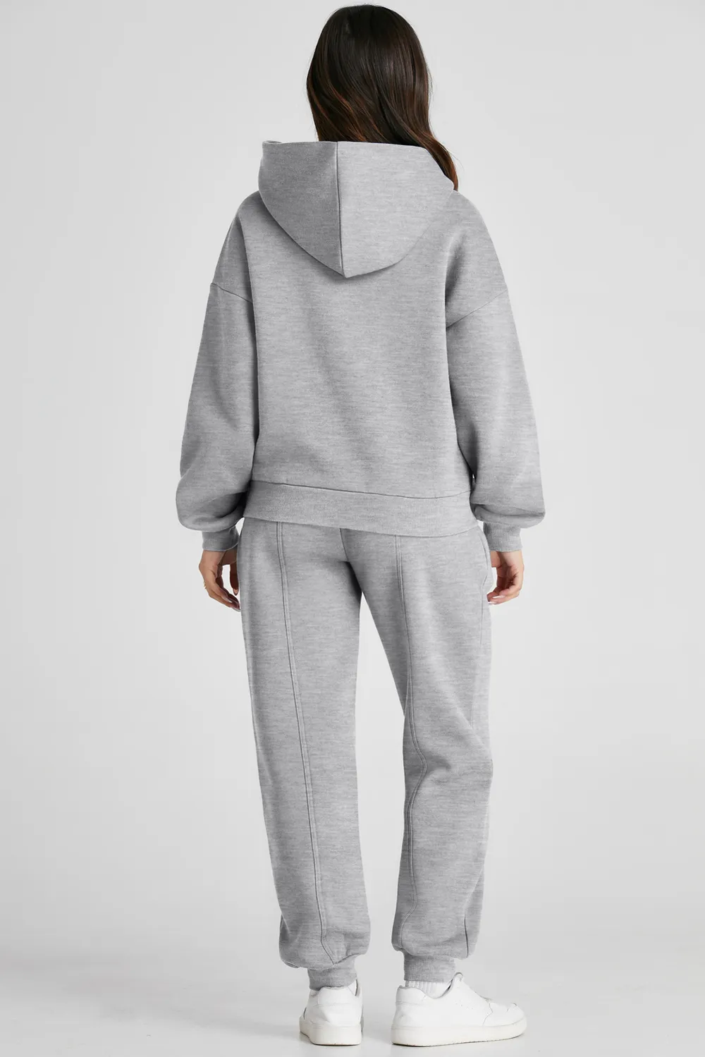 Dropped Shoulder Long Sleeve Hoodie and Pants Active Set, image 6