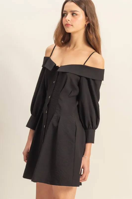 Button Down Spaghetti Strap Mini Dress with Pockets, image 2