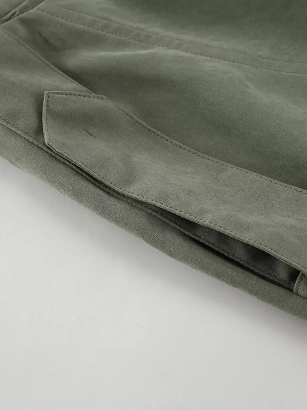 Lapel Collar Belted Cropped Trench, image 13