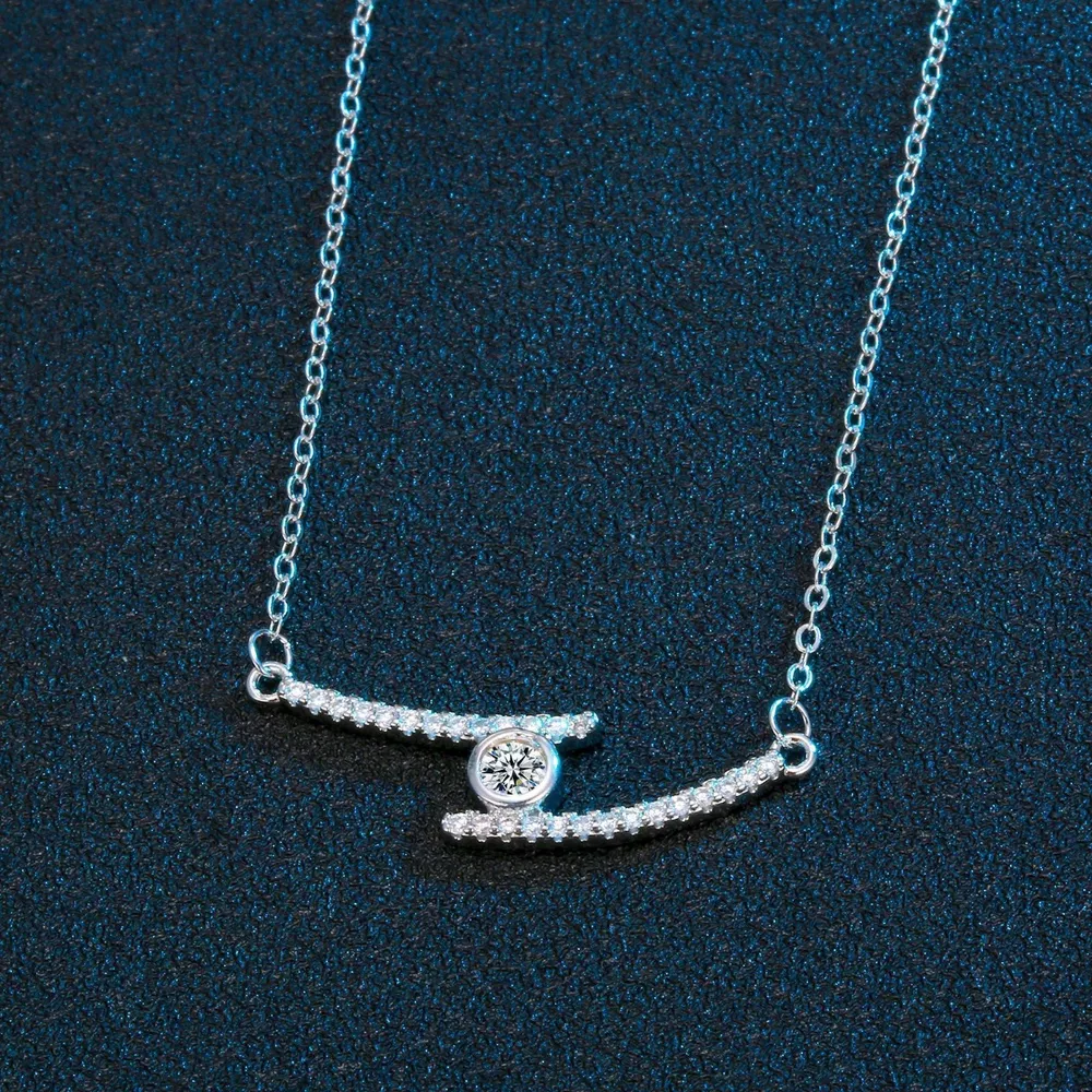 1 Carat Moissanite 925 Sterling Silver Necklace, image 5