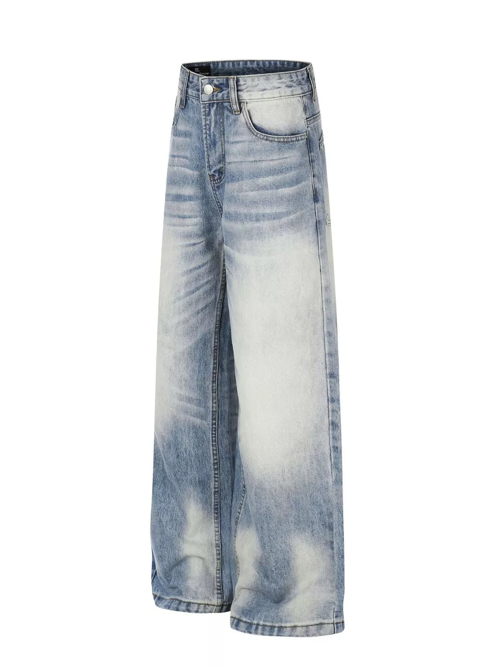 Men's Washed Wide Leg Jeans, image 2