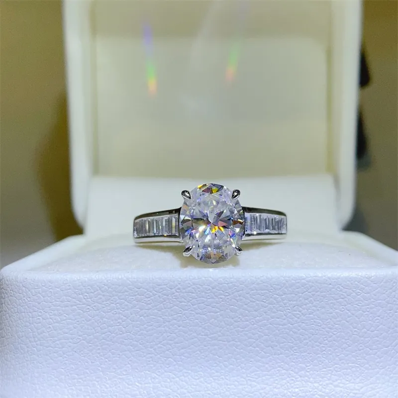3 Carat Moissanite 925 Sterling Silver Ring, image 2