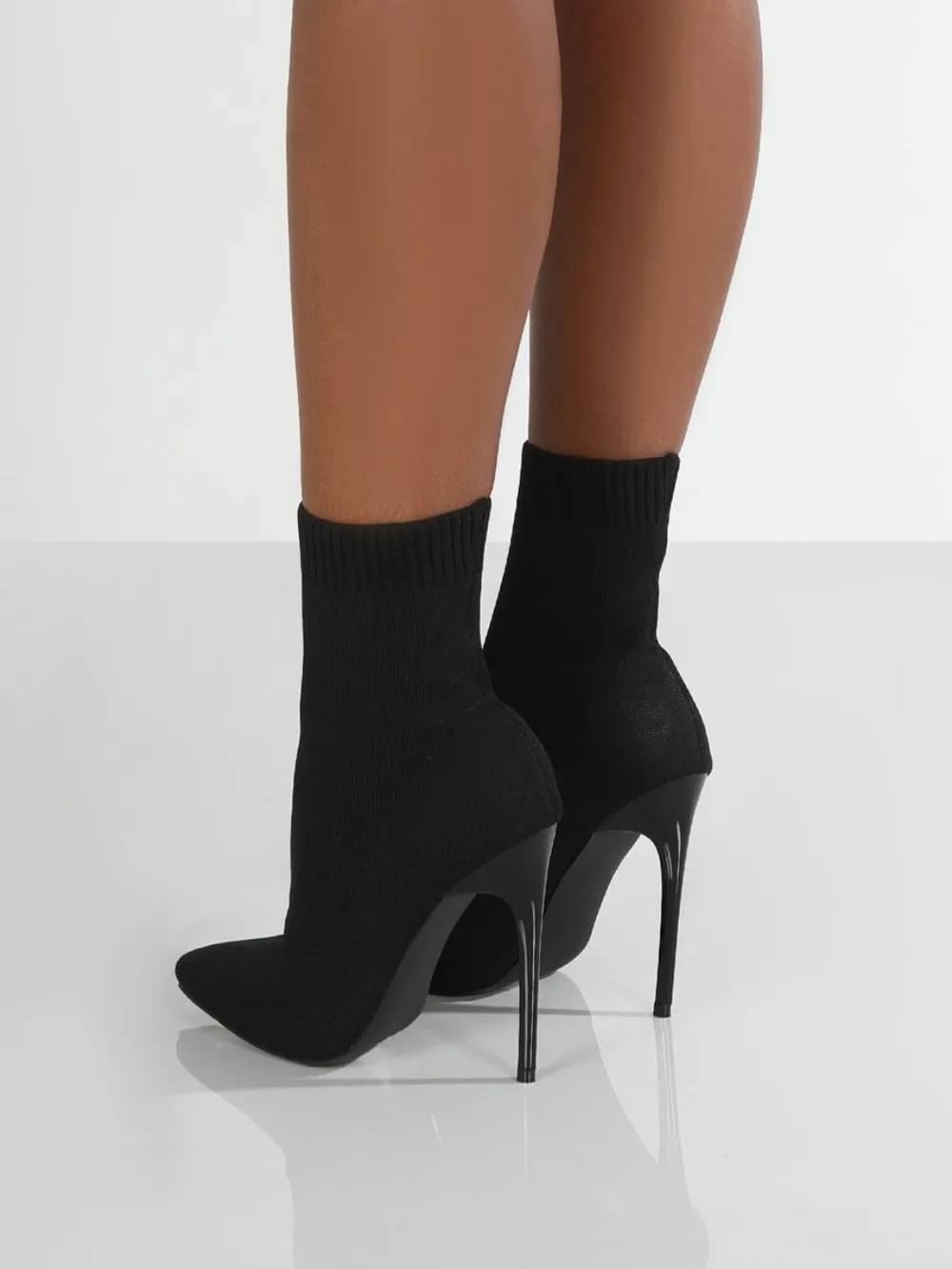 Mesh Point Toe Stiletto Boots, image 3