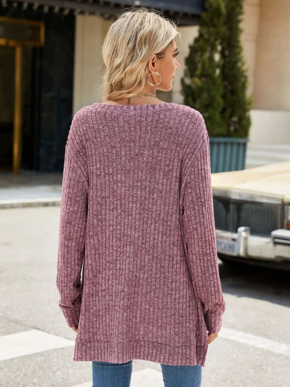 Round Neck Long Sleeve T-Shirt, image 4