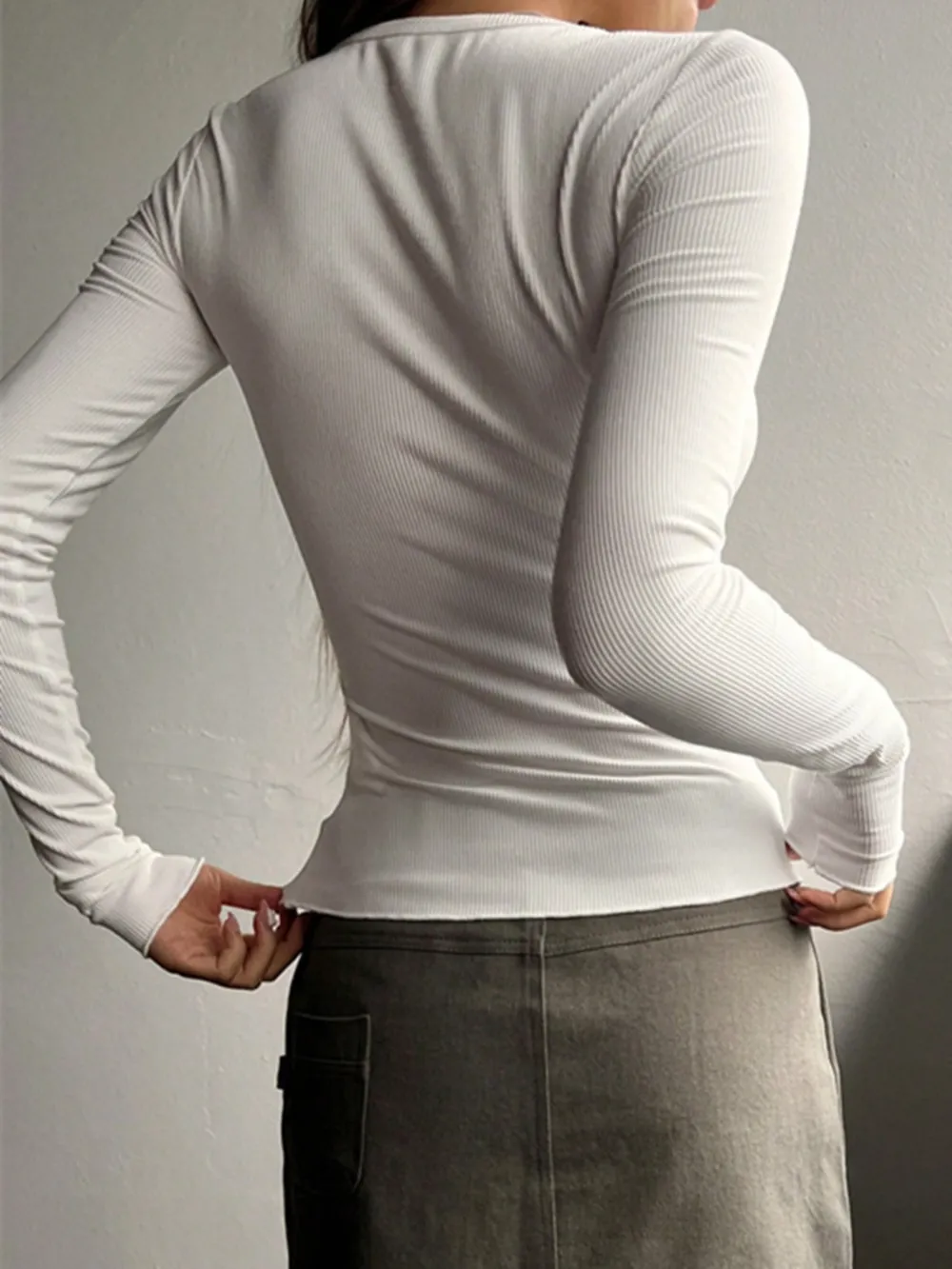 Half Button Long Sleeve T-Shirt, image 5