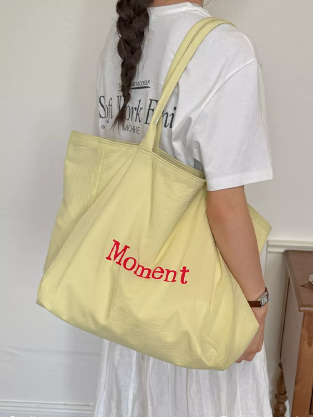 Letter Canvas Tote Bag, image 12