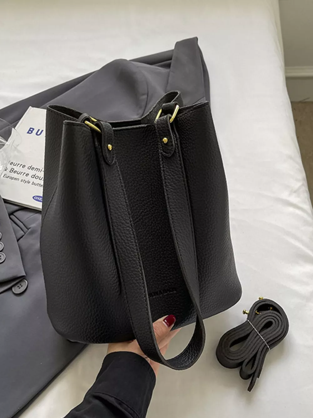 Solid Color Tote Bag