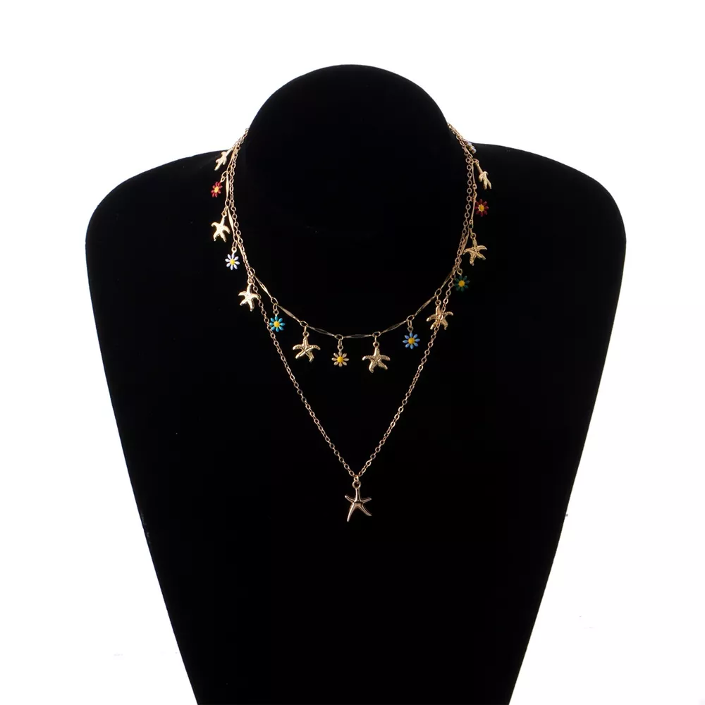 Starfish Charm Double Layered Necklace, image 6