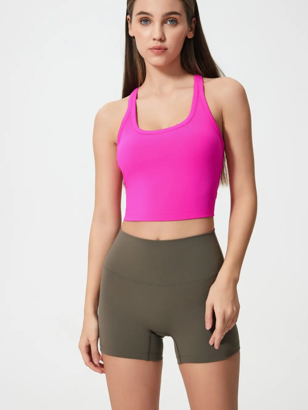 Scoop Neck Active Tank with Detachable Chest Pads, image 17