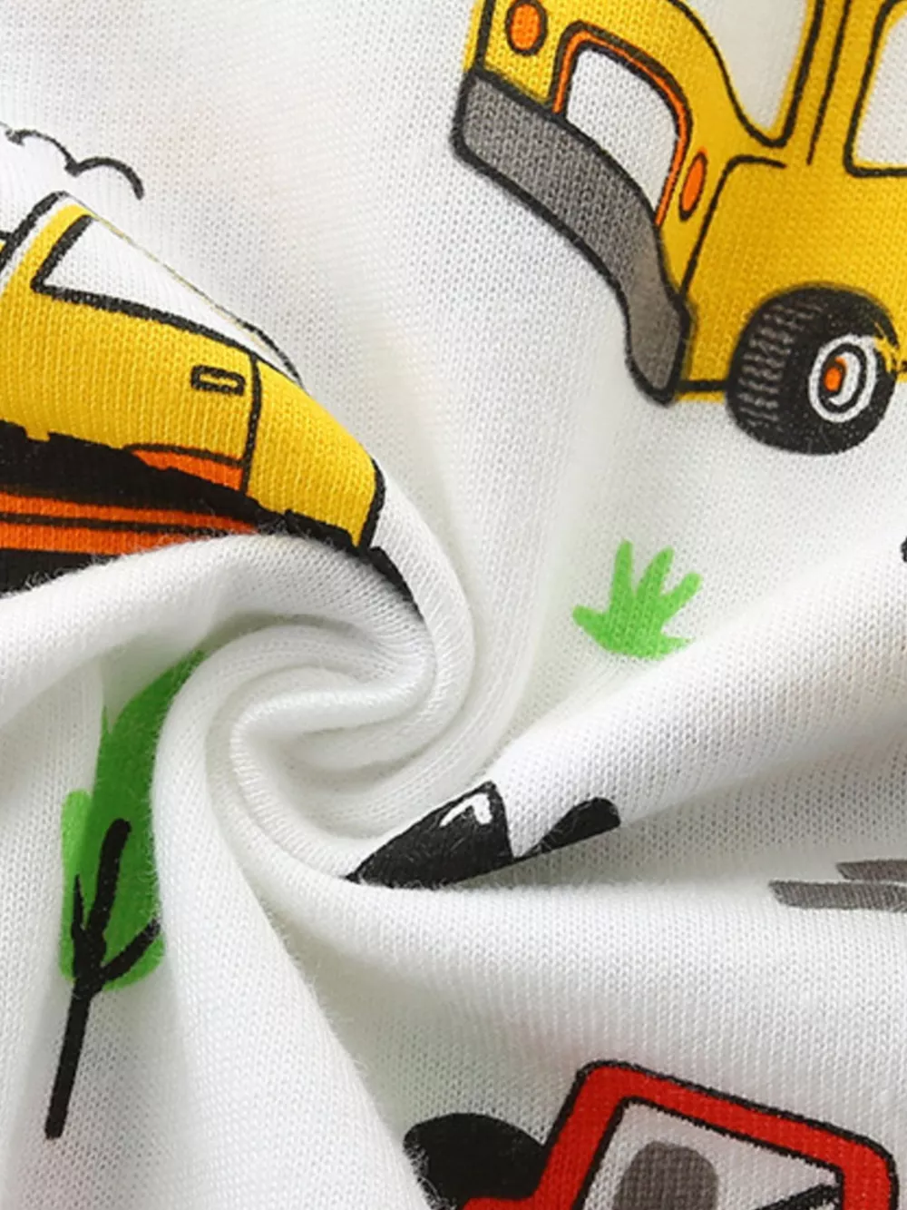 Children's Cartoon Vehicle Print Tee & Shorts Set, image 4