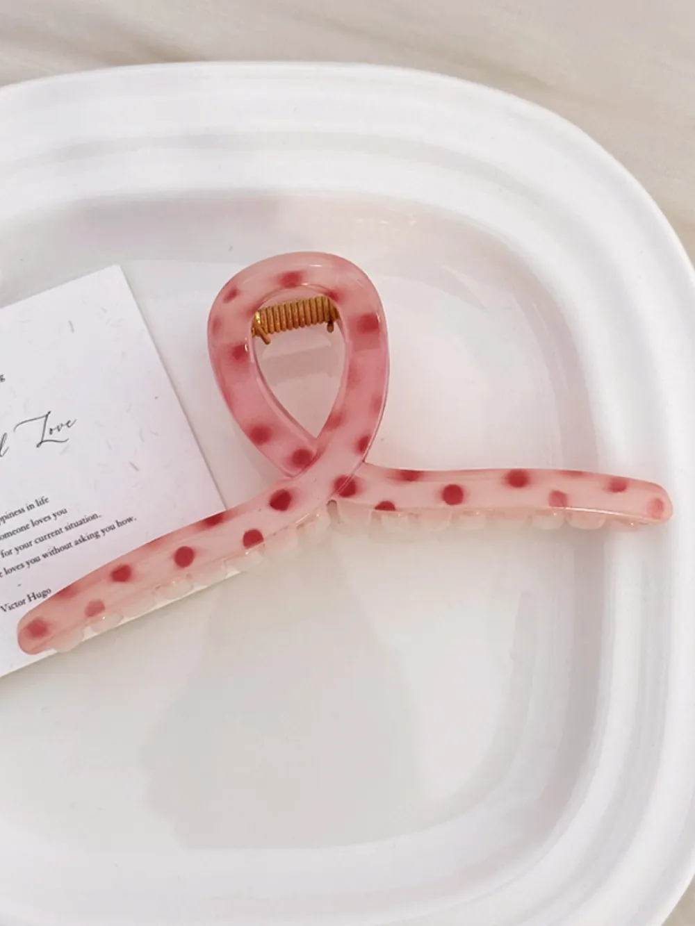 PC Polka Dot Hair Claw Clip, image 4