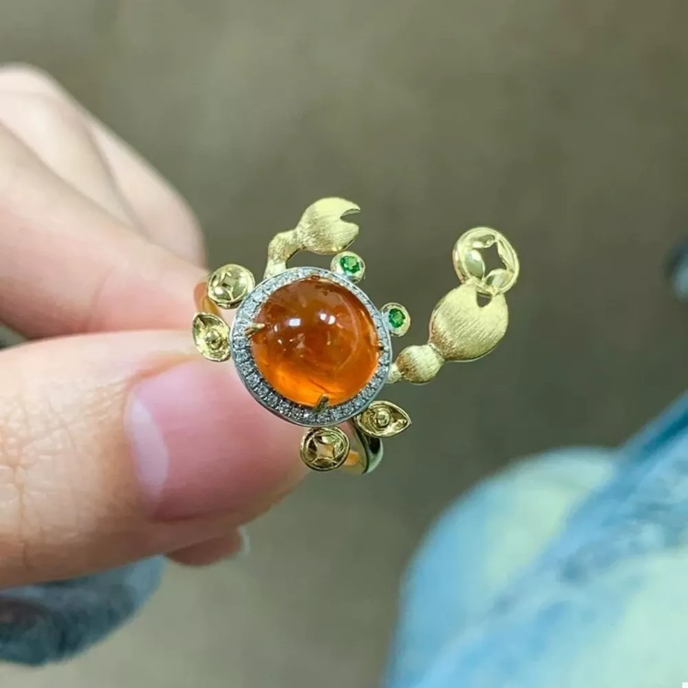 18K Gold-Plated Crab Ring, image 3