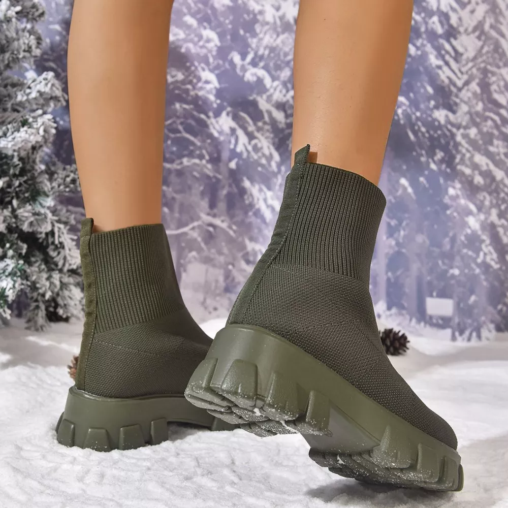 Round Toe Block Heels Boots, image 16