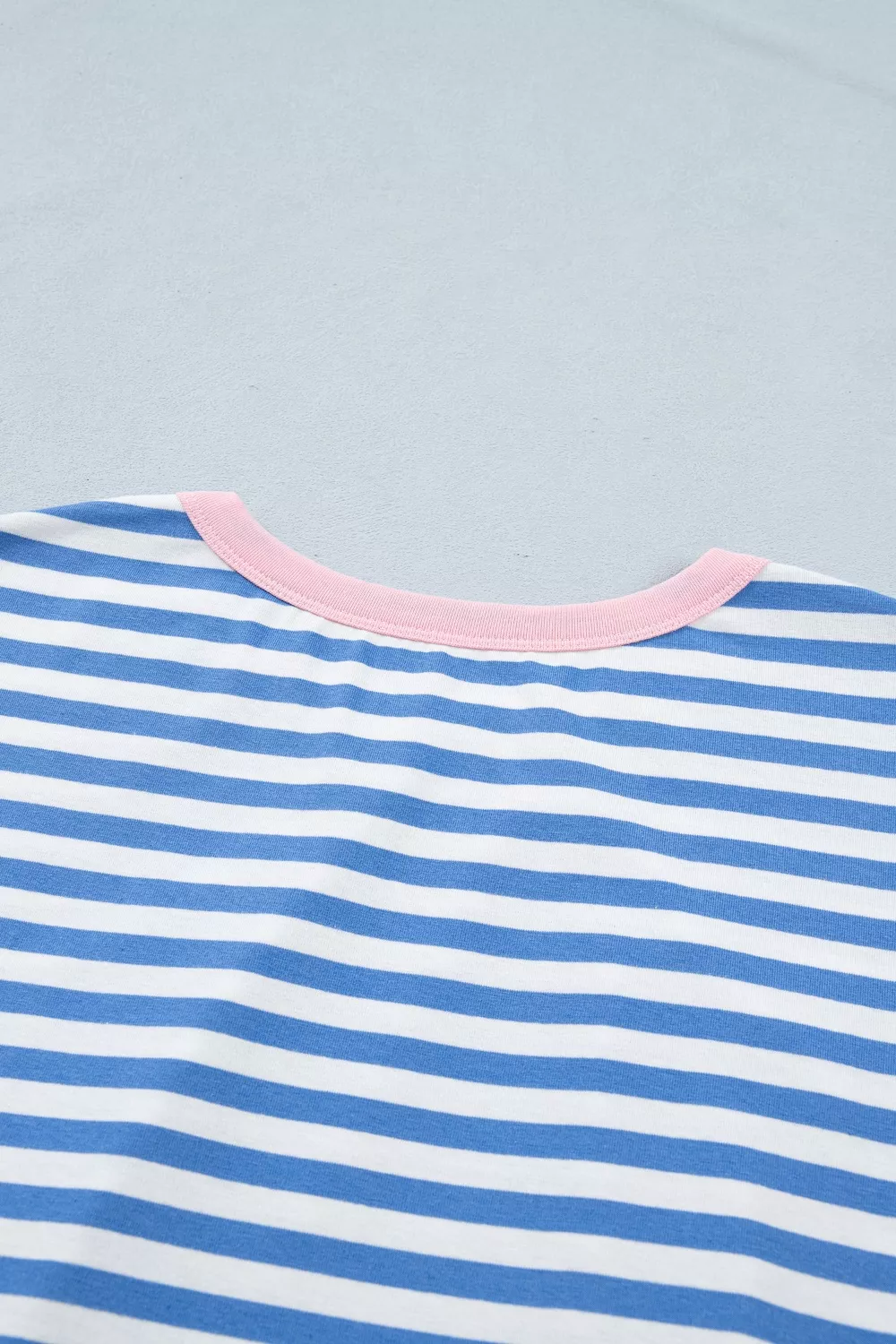 Stripe Nautical Tie Contrast Trim Round Neck T Shirt Mini Dress, image 9