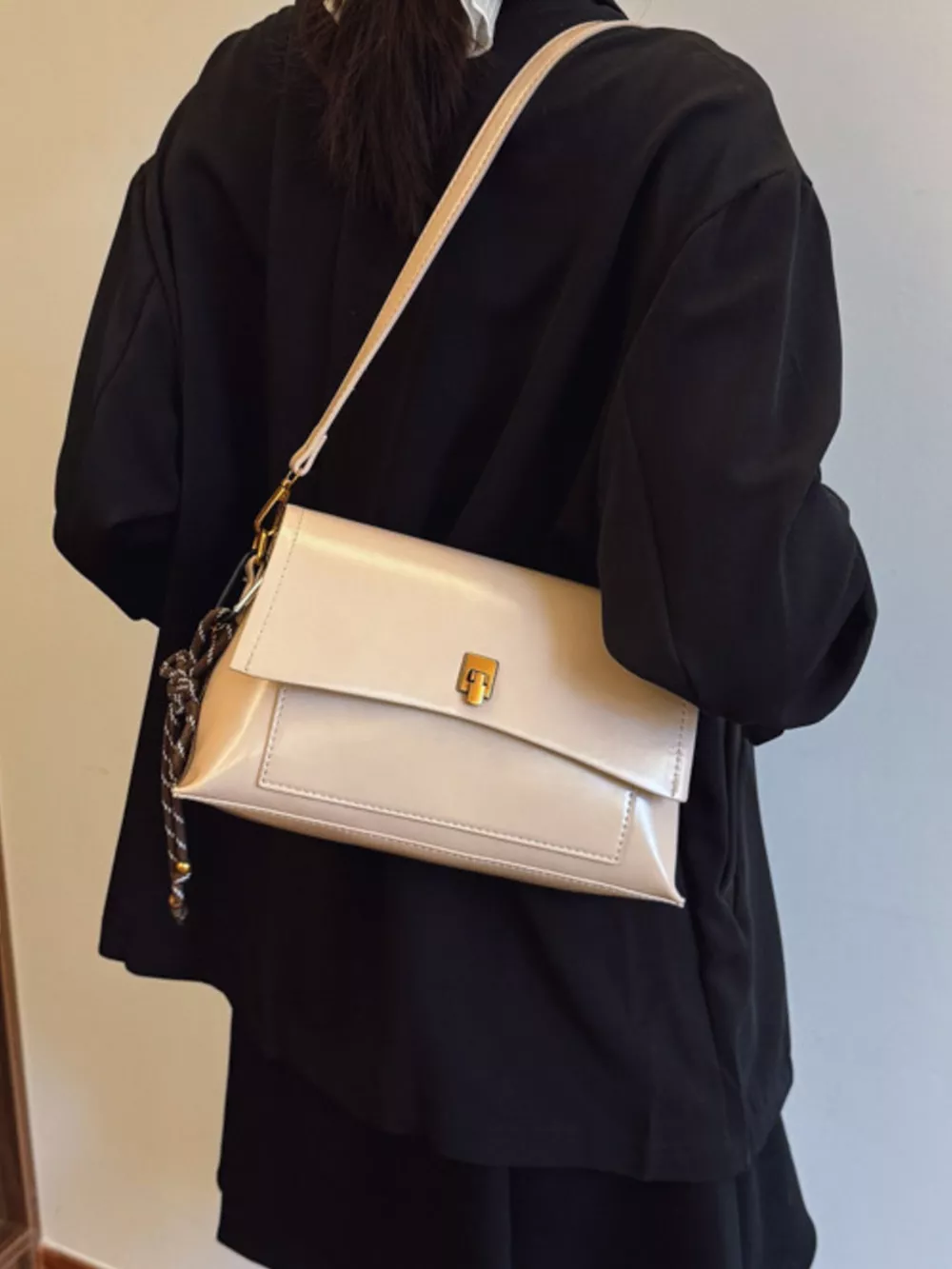 Leather Flap Shoulder Bag, image 4