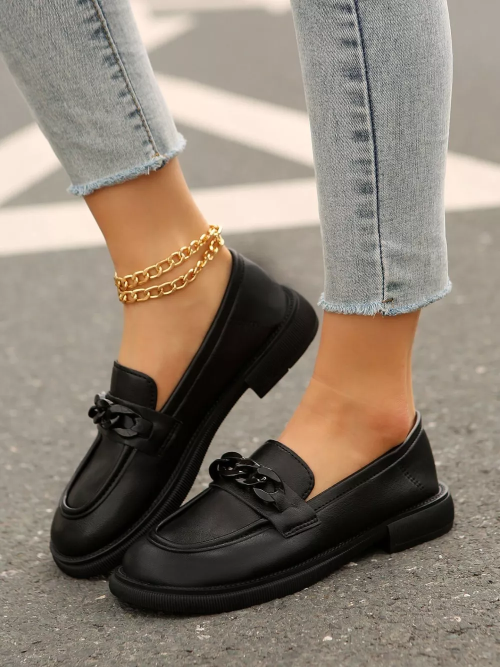 Round Toe Flats Loafers, image 2
