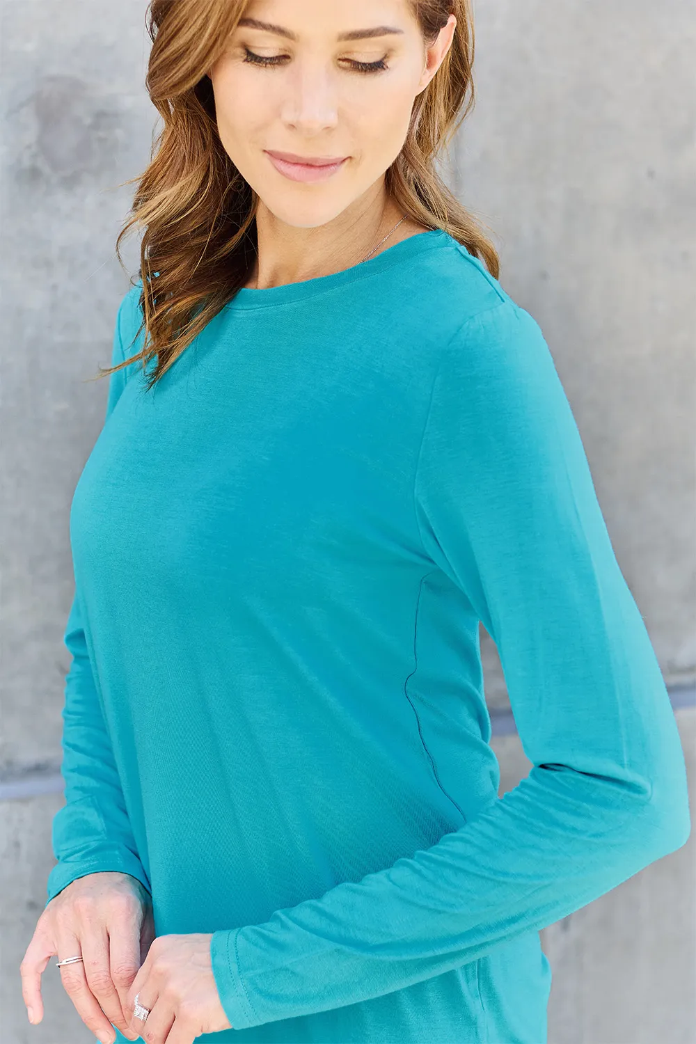Full Size Round Neck Long Sleeve Top, image 11