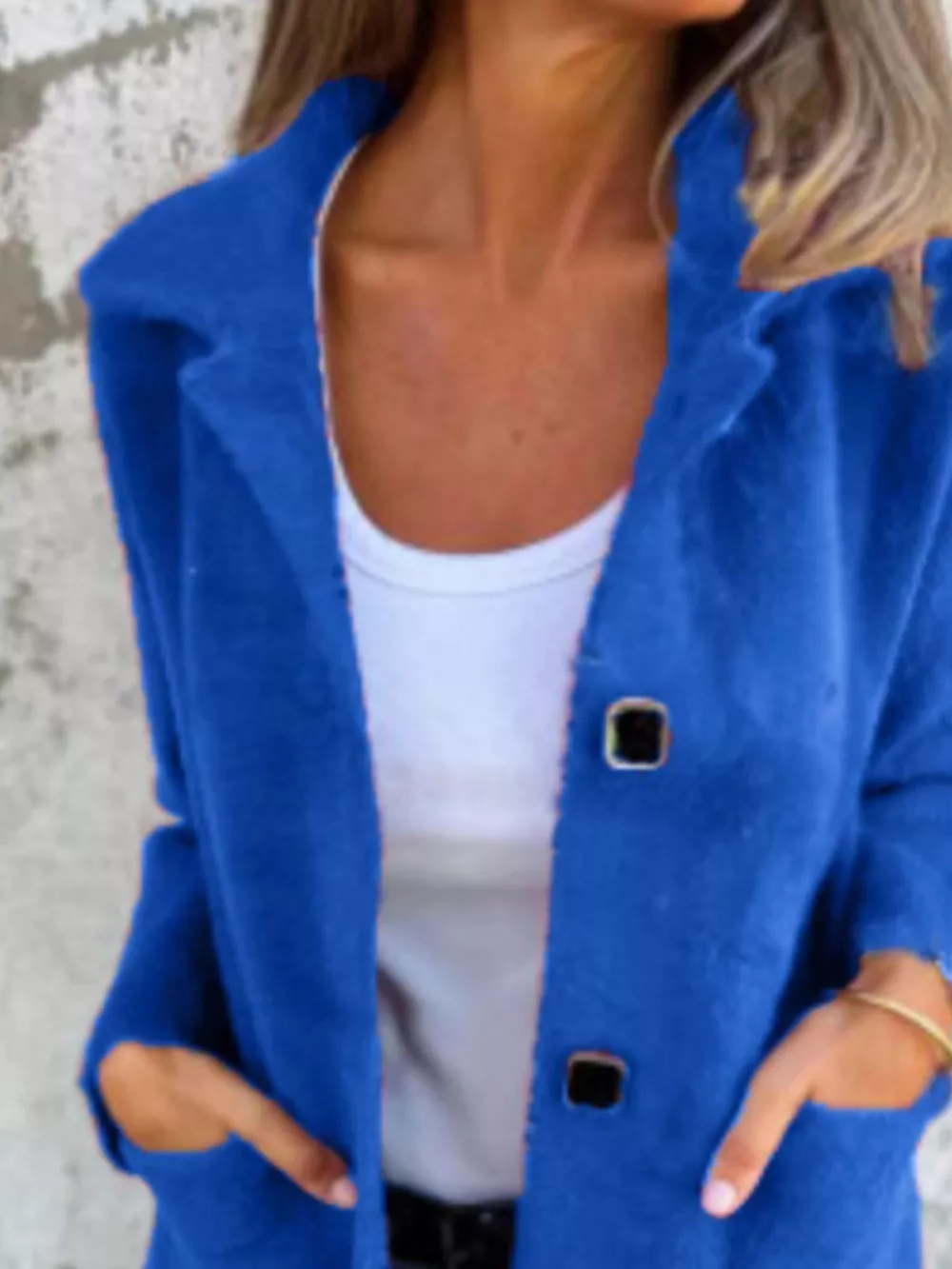 Full Size Button-Down Long Sleeve Longline Coat Plus Size, image 14