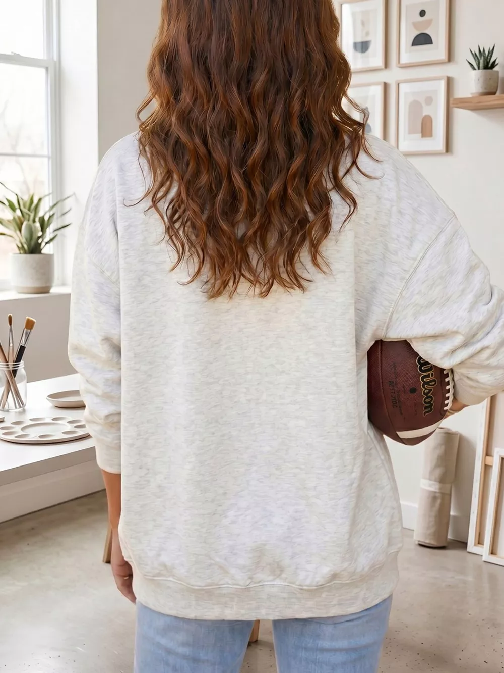 Solid Color Zip Front Jacket Style Sweatshirt, image 3