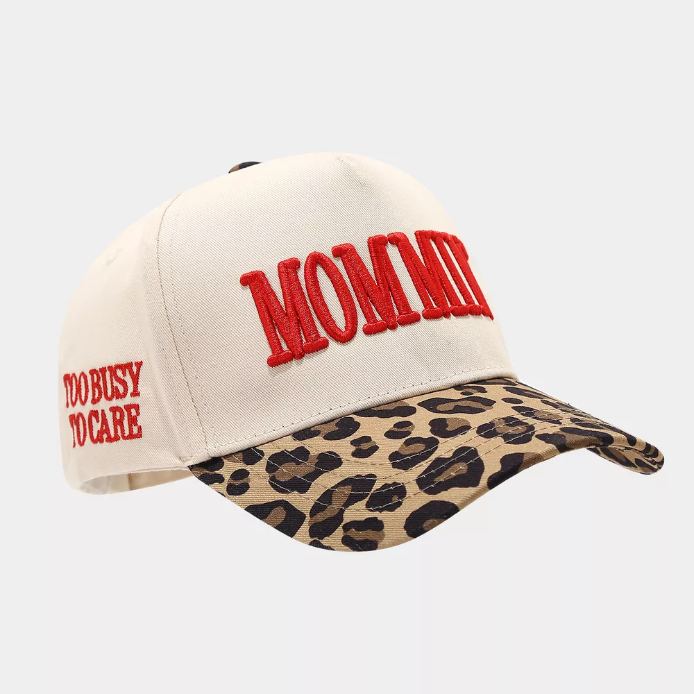 Leopard Embroidered Slogan Baseball Cap, image 7