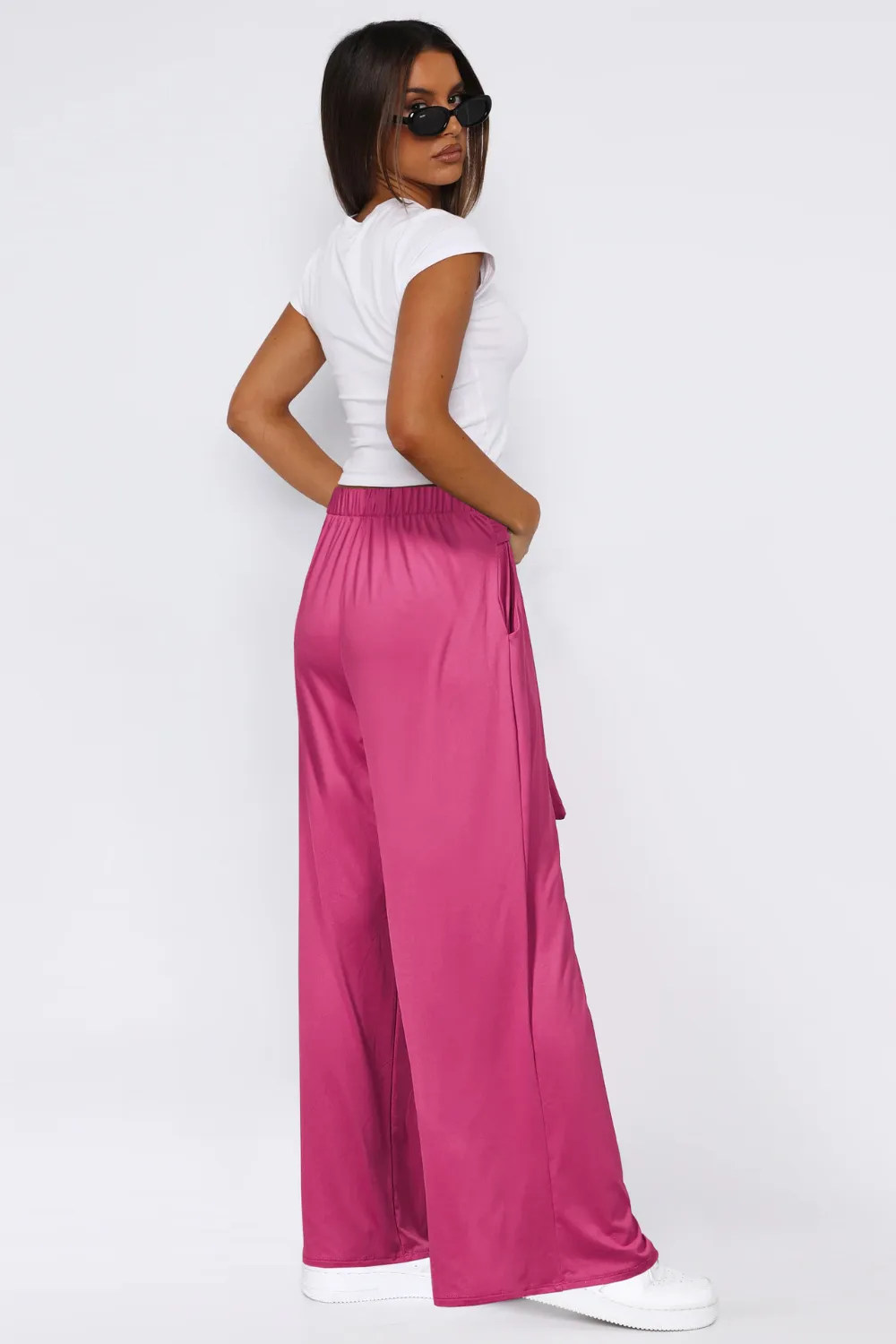 Tied Wide Leg Pants with Pockets, image 11