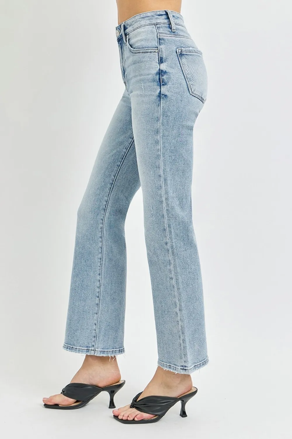Full Size High Rise Ankle Flare Jeans, image 3