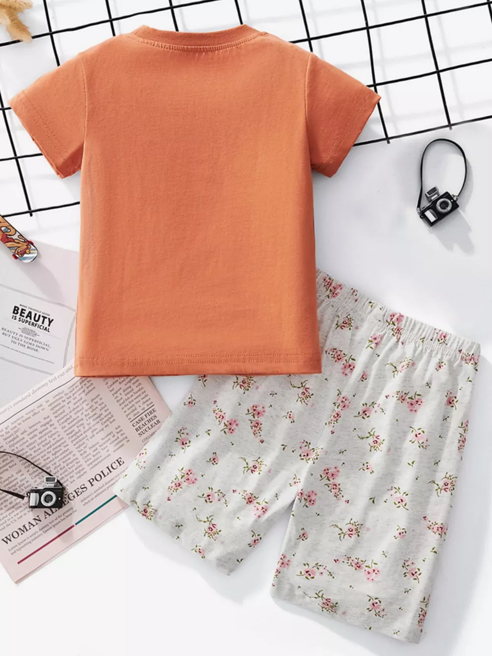Children's Bunny Short Sleeve Tee and Shorts Set, image 5