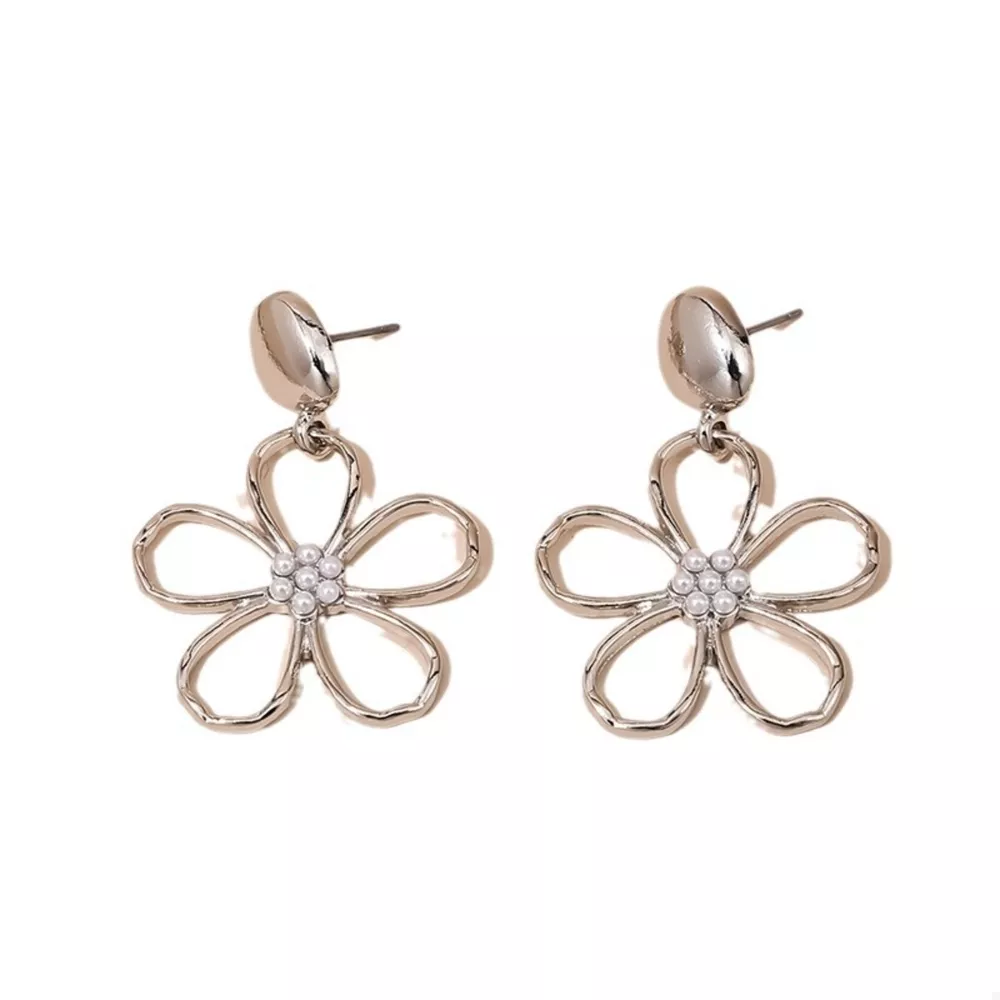 Alloy Flower Drop Earrings, image 7