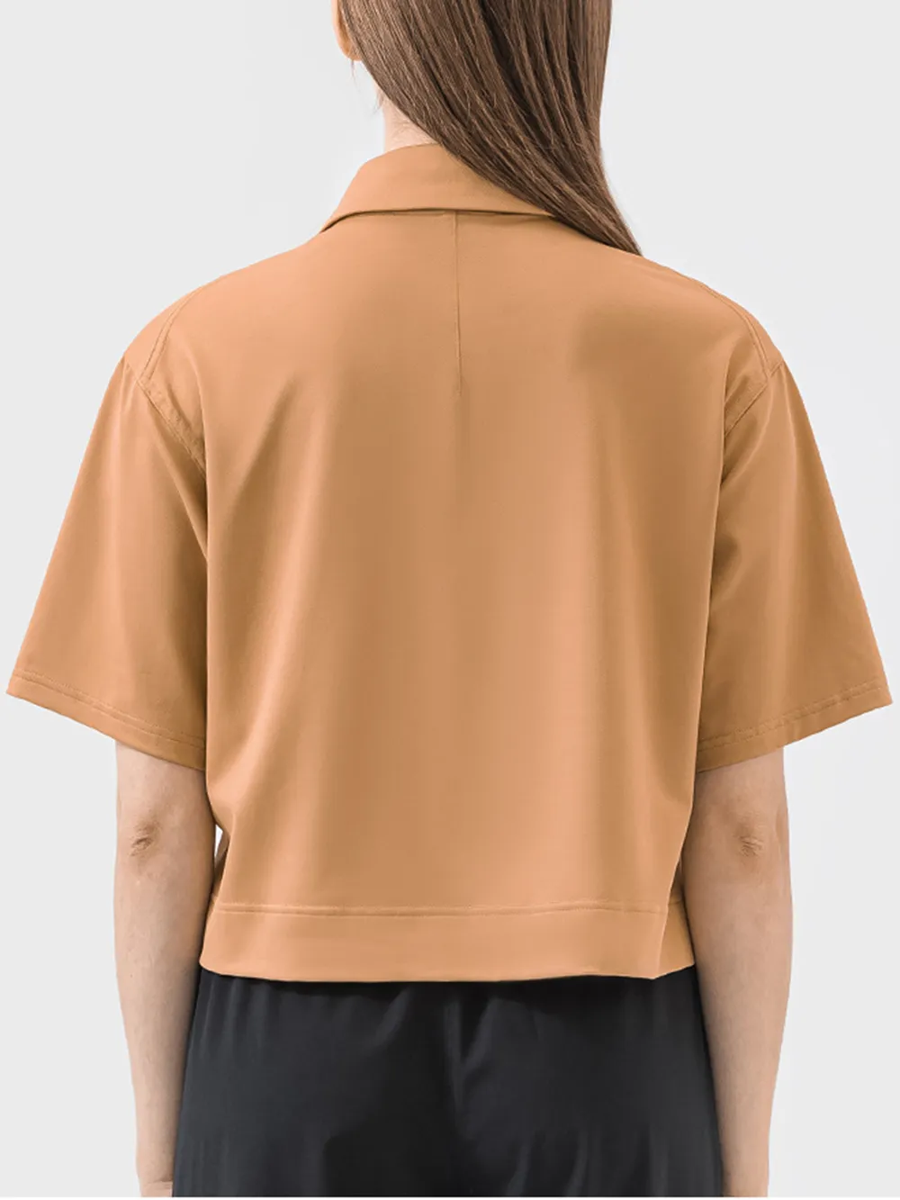 Half Button Short Sleeve Active T-Shirt, image 7