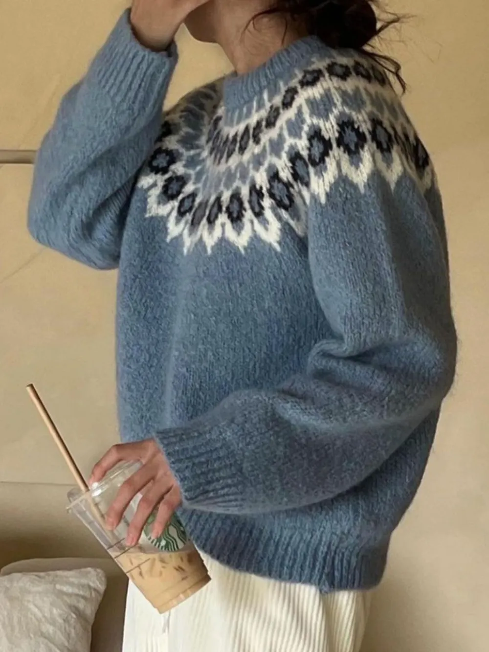 Round Neck Long Sleeve Sweater, image 4