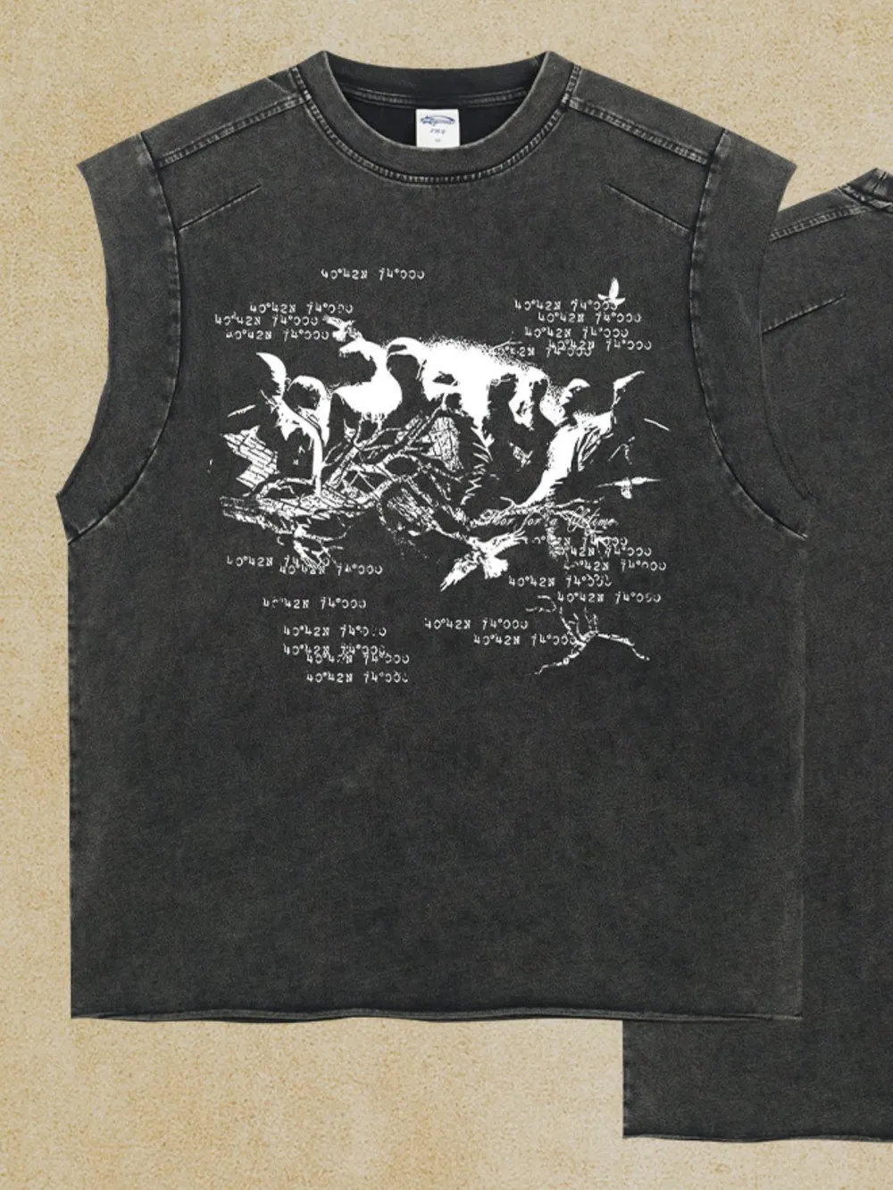 Men's Round Neck Graphic Tank, image 5