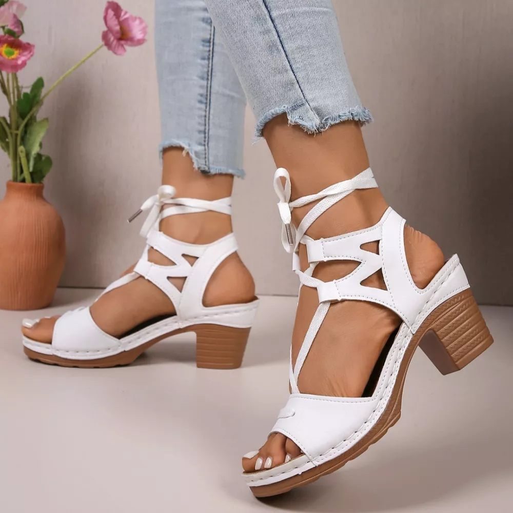 Lace-Up Block Heel Sandals, image 13