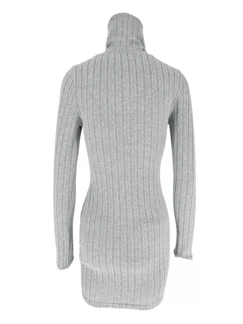 Turtleneck Ribbed Bodycon Mini Dress, image 14
