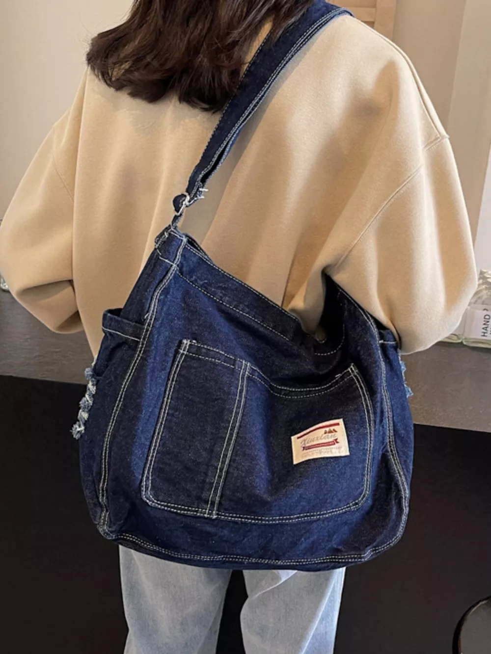 Casual Denim Crossbody Bag, image 3